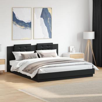 Cabecero negro de 180x200 cm en madera multicapa Vidaxl