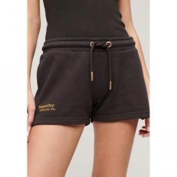 Pantalón Corto Essential con Logotipo para Mujer en Negro de Superdry