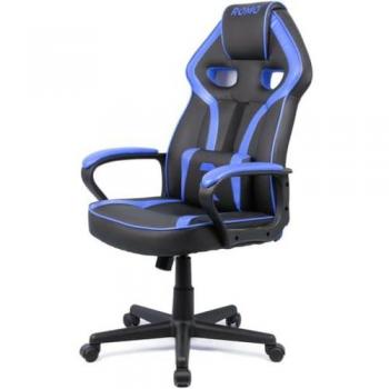 Silla Gaming Romo RO-SG-REXXAR Negro y Azul con Soporte Ergonómico y Reposabrazos Ajustables