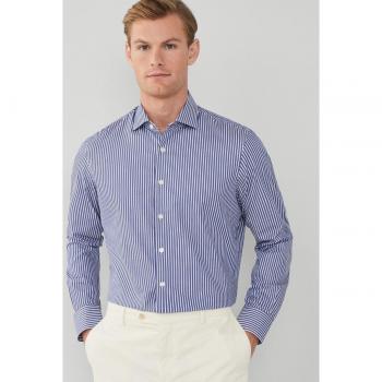 Camisa de hombre classic fit con estampado de rayas azul marino