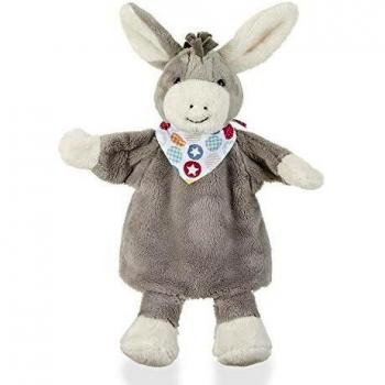 Títere de Mano Emmi - Esel, 34 cm, Gris/Multicolor, Ideal para Teatro de Títeres y Juegos de Rol