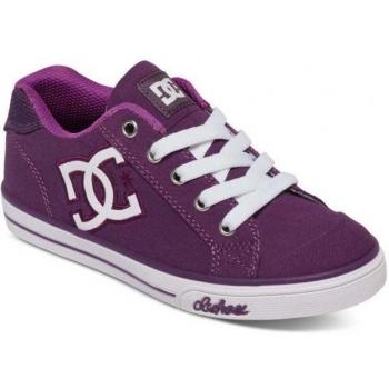 DC APPAREL - Zapatillas de skateboarding de Lona para niño, Morado