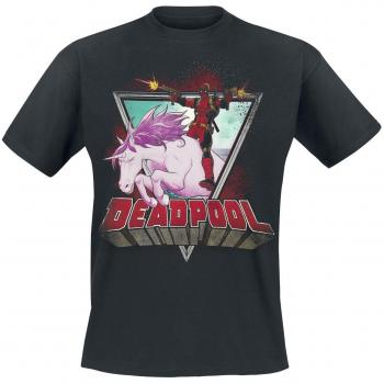 Deadpool Unicorn Hombre Camiseta Negro XXL 100% algodón Regular