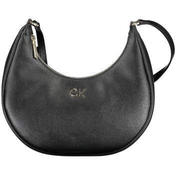 Calvin Klein Elegant Black Recycled Shoulder Bag with Adjustable Strap