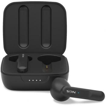 NGS Artica Move Auriculares Inalámbricos Bluetooth con Estuche de Carga, Autonomía 7h, Dentro de Oído, para Llamadas y Música, Color Negro