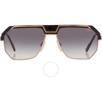 Cazal 790/3 001 Grey Gradient Navigator Unisex Sunglasses - Black Frame, Size 61