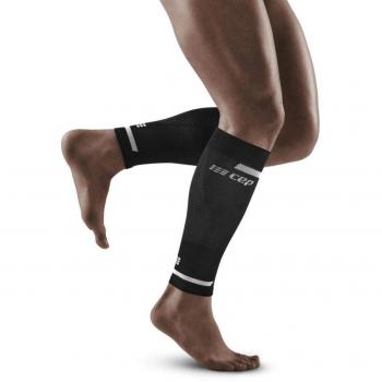 Medias de compresión CEP Run 4.0 negro blanco - T4, características: compresión graduada, diseño ergonómico, tejido transpirable, soporte para el arco del pie, sin costuras en la punta, ideal para running
