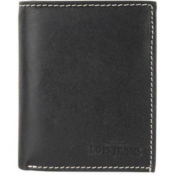 Lois - Cartera de Cuero Genuino para Hombre con Compartimentos RFID y Cremallera