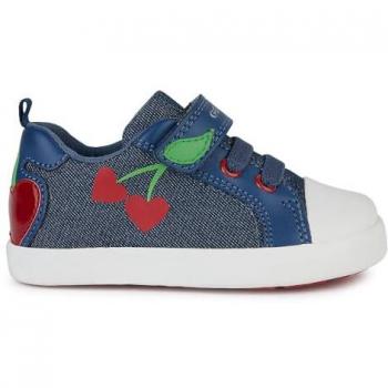 Zapatillas Geox Niña Modelo B Kilwi G. B, Color Azul Colombino/Rojo, Talla 25 EU