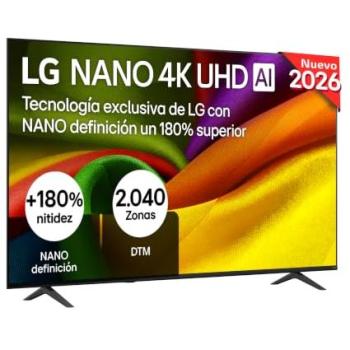 Televisor LG NanoCell 75NU850B6LA - Smart TV 75 UHD 4K, Procesador Inteligente α7 AI Gen9, HDR10 Pro, WiFi, Negro