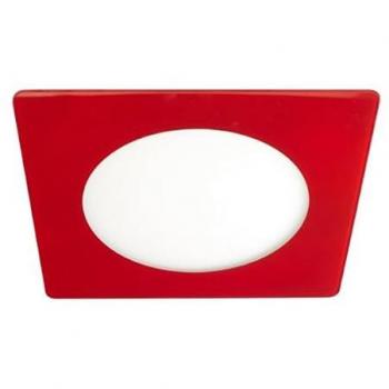 Foco Empotrable LED Cuadrado Novo Lux 6W Rojo IP20 4000K 430lm Cristal y Acrílico