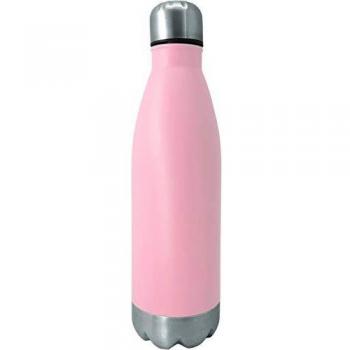 Nerthus pared simple rosa de acero inoxidable 750 ml agua botella reutilizable 29 x 75 x 75 cm