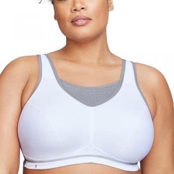 Glamorise Elite No-Bounce Sports Camisole Bra - White, Size 38-G