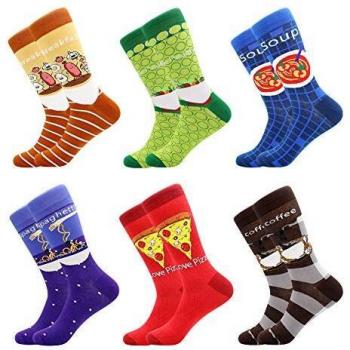 BISOUSOX Calcetines Estampados Hombre,Hombres Ocasionales Calcetines Divertidos Impresos de Algodón de Pintura Famosa de Arte Calcetines,Calcetines de Colores de Moda