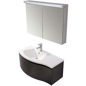 Mueble de baño Lena 1000 Antracita Mate con Drenaje - Espejo Opcional Sin Espejo
