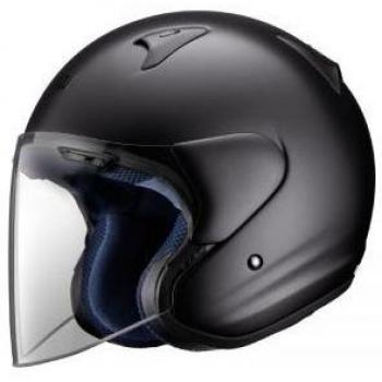 Casco para moto Jet Arai SZ-F color negro mate, talla M
