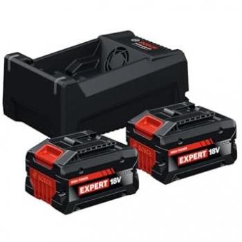Set de Inicio Bosch EXPERT 18V: 2x Baterías EXBA18V-55 (5.5 Ah) + Cargador GAL12V/18V-80