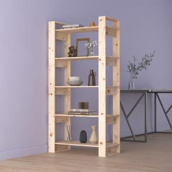 Estantería Divisoria de Madera Maciza 80x35x160 cm