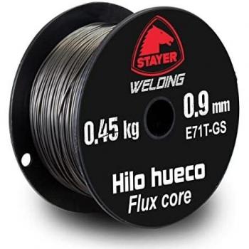 Stayer Bobina de hilo Flux Core (hilo hueco) de 0.45 Kg, 0.9 mm, Gris