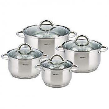 Juego de cocina Kinghoff KH-4448 de 8 piezas - Acero inoxidable - Compatible inducción
