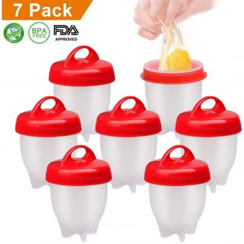 AMEU Cuecehuevos, Silicona Egg Cooker Cocer Huevos, 7 PCS Cocedor Huevos Salud Y Seguro Huevos Escalfados Cocedor