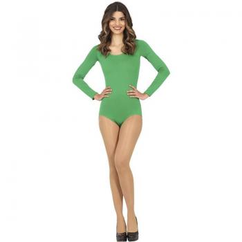 Body o Maillot Verde manga larga para mujer