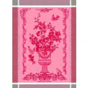Garnier-thiebaut - Bird Garden - paño de cocina - Rosa - 56 x 77 cm