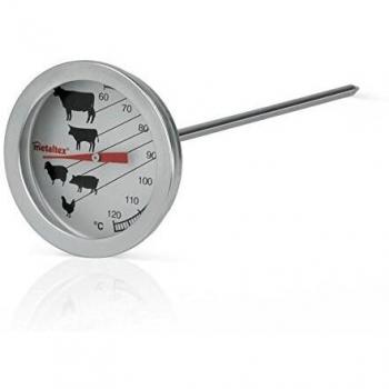 Metaltex TERMOMETRO para ASADOS, Plateado, Estándar