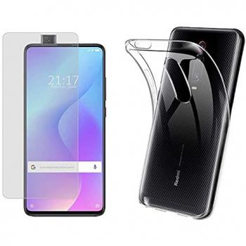 Pack 2 en 1 Funda de Gel Transparente + Protector de Cristal Templado para Xiaomi Mi 9T / Mi 9T Pro - Protección Completa
