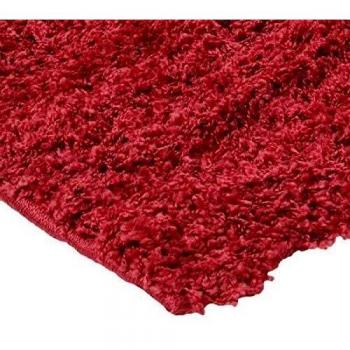 Alfombra Shaggy Roja de 160 x 230 cm con Textura de Lana