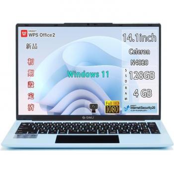 Laptop GM-JAPAN 14.1 Ultra Ligero con Windows 11 y Office, SSD de 128GB, Memoria de 4GB, Cámara Web, Celeron, WIFI, USB 3.0, HDMI (