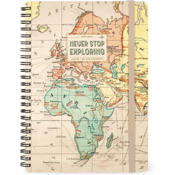 Agenda semana vista 16 meses 24/25 Legami Travel multilingüe