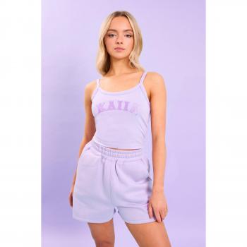 Kaiia Logo Cami Vest Top Lilac UK 14