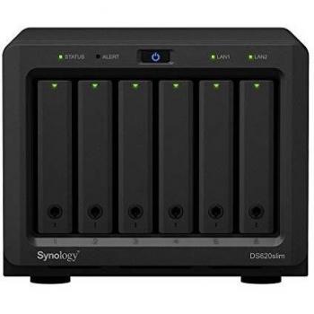 Synology Disk Station DS620slim - NAS server - 6 bays - SATA 6Gb/s - RAID 0, 1, 5, 6, 10, JBOD - RAM 2 GB - Gigabit Ethernet - iSCSI