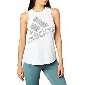 adidas Bos Logo Tank Camiseta De Tirantes, Mujer, Blanco, M