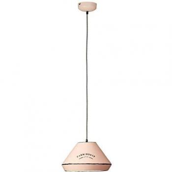 Lámpara colgante Brilliant Grain 33cm rosa, E27, 40W, compatible con LED