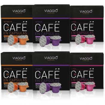 VIAGGIO ESPRESSO - 60 Cápsulas de Café Compatibles con Máquinas Nespresso - MIX INTENSO