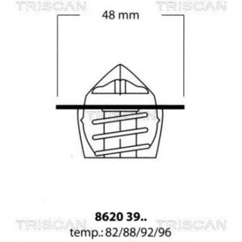 Termostato refrigerante TRISCAN 8620 3982