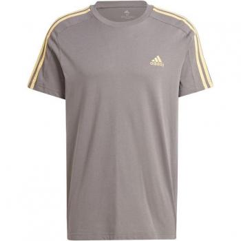 Camiseta adidas 3 bandas hombre gris
