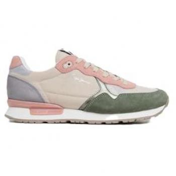 Zapatillas Pepe Jeans Brit Mixt W Pls40019, deportivas para mujer, color Casting Green (beige rosa verde), talla 36, modelo Brit Mixt W
