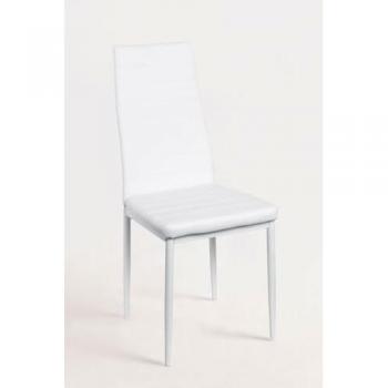 Pack 4 Sillas de Comedor Lauter de Polipiel - Color Blanco