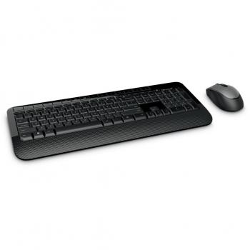 Microsoft - Conjunto de Teclado y Ratón Inalámbrico Desktop 2000, Diseño QWERTY Español, Color Negro