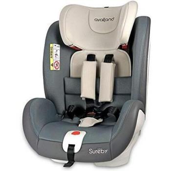 Availand Sureby Advance Silla Coche Bebé: Grupo 0+/1/2/3 Rotación 360° Isofix, Gris Y Beige