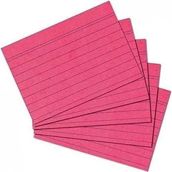 Paquete de 100 fichas bristol A8 lisas rosa Exacompta