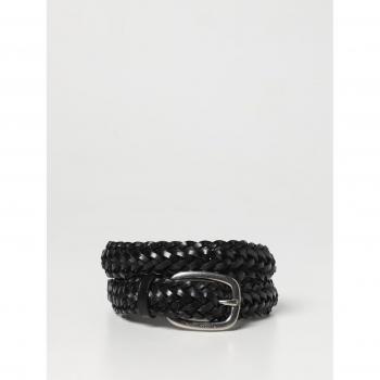 Golden Goose Men's Black Woven Leather Belt - Size 90