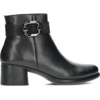 Botines Dorking para mujer en color negro, Botines Fluchos de piel con adorno, Botines Fluchos D9369 Macy Sugar_negro talla 41, Botines Fluchos D9369 Macy talla 41 en color Sugar