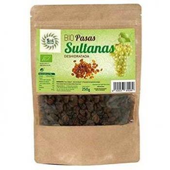 SOLNATURAL PASAS SULTANAS Bio 250 g, Estándar, Único