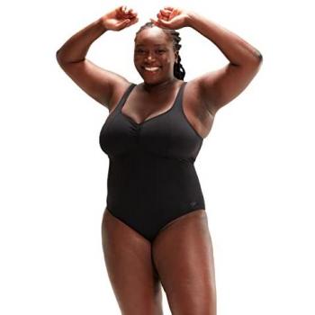 Bañador de mujer Shaping AquaNite 1 Piece Speedo, negro, con bolsillo para prótesis, talla 36