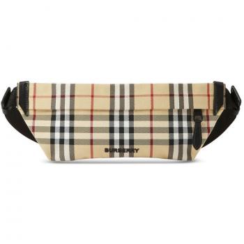 Burberry Men's Stevie Vintage Check Nylon Belt Bag in Beige | 8070660144226 Color A7026