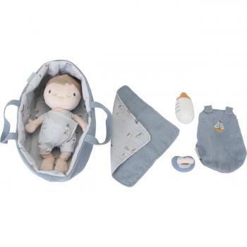 Set moisés y muñeco bebé Little Dutch azul